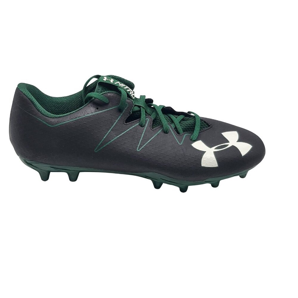 Under Armour UA Nitro Low MC Football Cleats Men 13.5 Black‎ Green 1291119-055